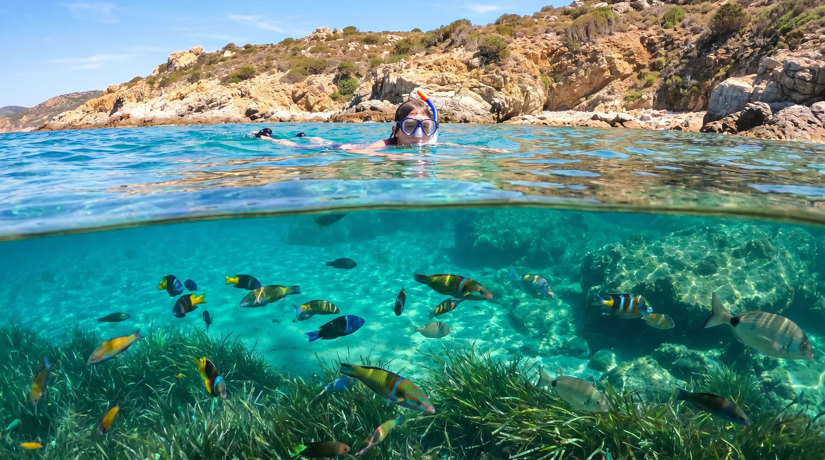 Snorkeling dans les eaux claires du golfe du Valinco